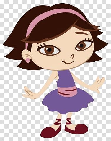 black-haired girl cartoon character illustration, Little Einstein June transparent background PNG clipart