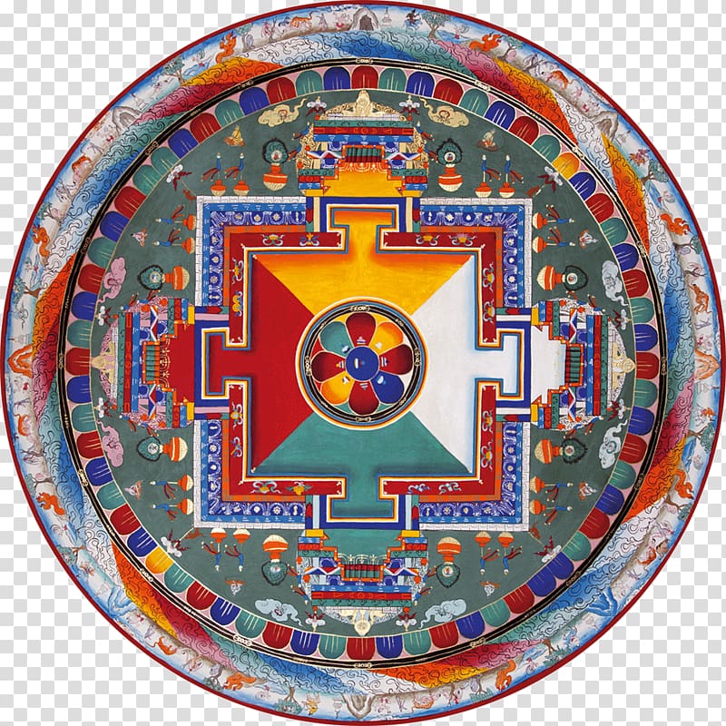 Mandala Tibetan Buddhism Sacred Temple, Vajra transparent background PNG clipart