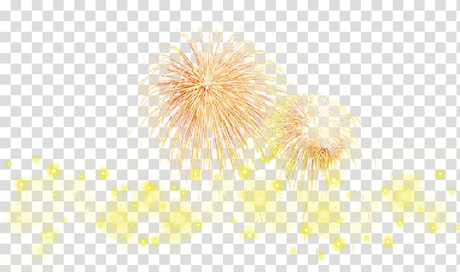 Yellow Petal Pattern, Fireworks glow transparent background PNG clipart