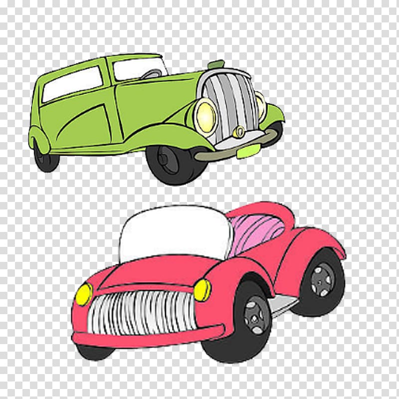 Cartoon, Two cars transparent background PNG clipart