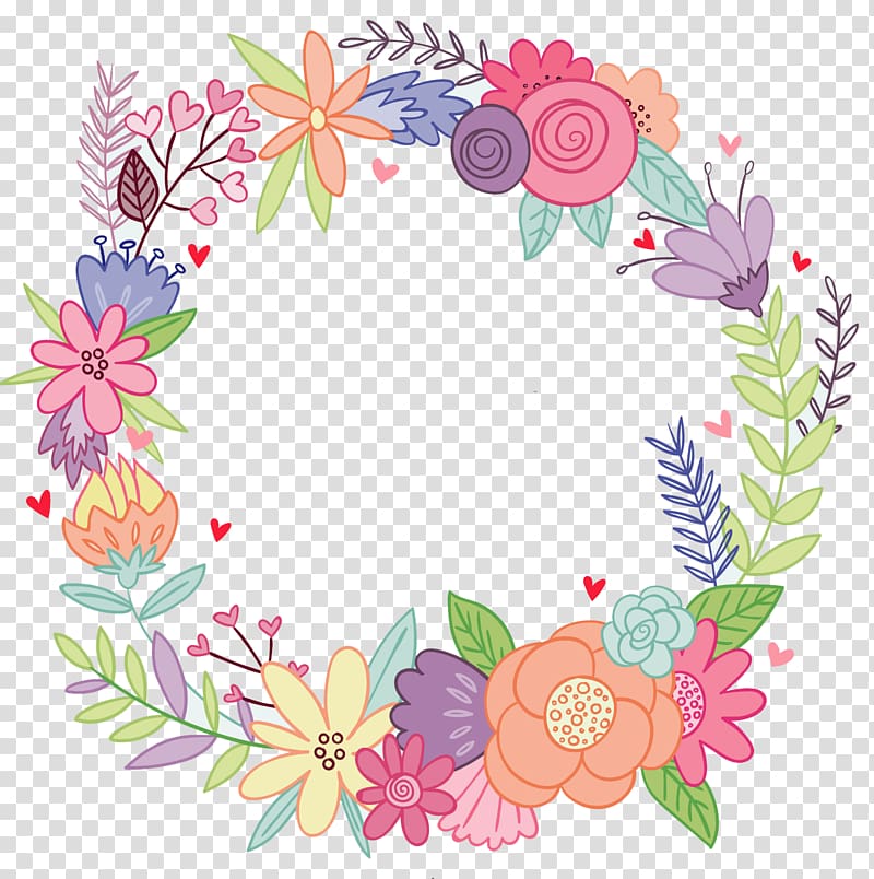 Cut flowers Floristry Wreath Paper, watercolor wreath transparent background PNG clipart
