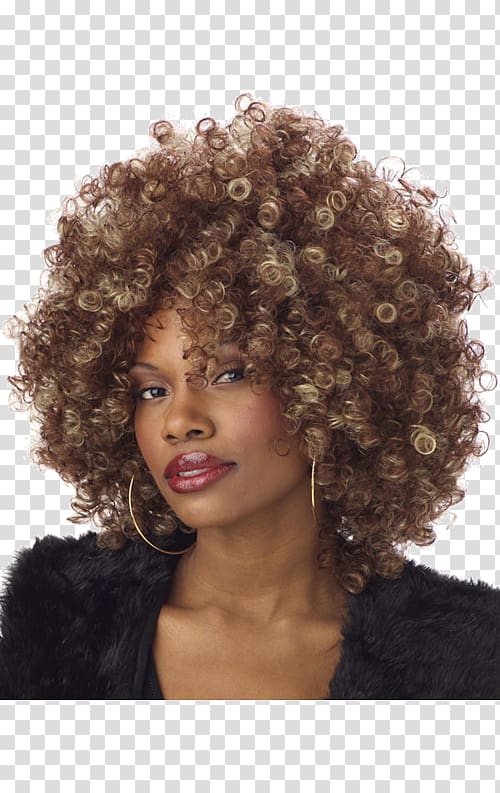 Foxxy Cleopatra 1970s Wig Afro Clothing Accessories, wig transparent background PNG clipart