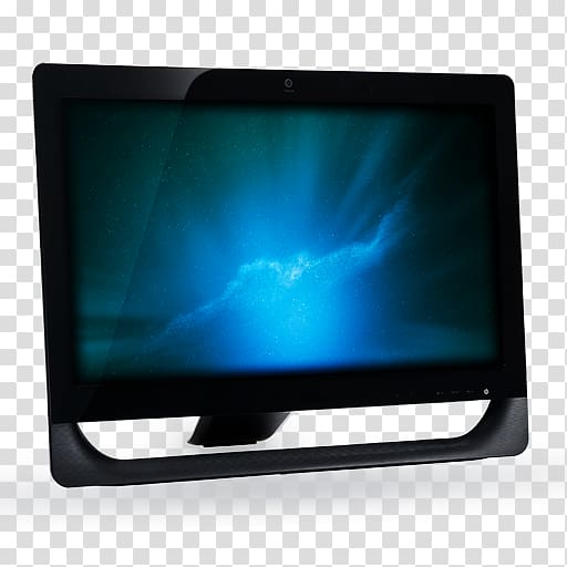 black LED monitor, computer computer monitor gadget electric blue, 10 Computer Blue Sky transparent background PNG clipart