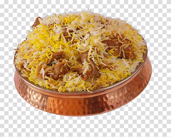 bowl of cooked food, Hyderabadi biryani Indian cuisine Chicken tikka Hyderabadi cuisine, cooking transparent background PNG clipart