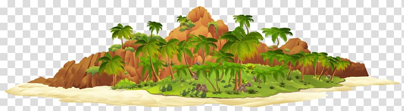 island illustration, Island Scalable Graphics , Island with Palm Trees transparent background PNG clipart