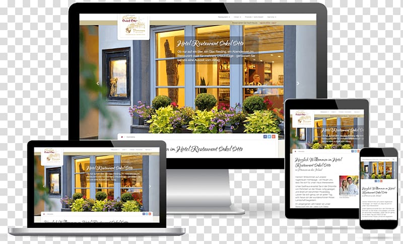 Responsive web design Lorem ipsum Gasthaus Onkel Otto, hotel restaurant brochure transparent background PNG clipart