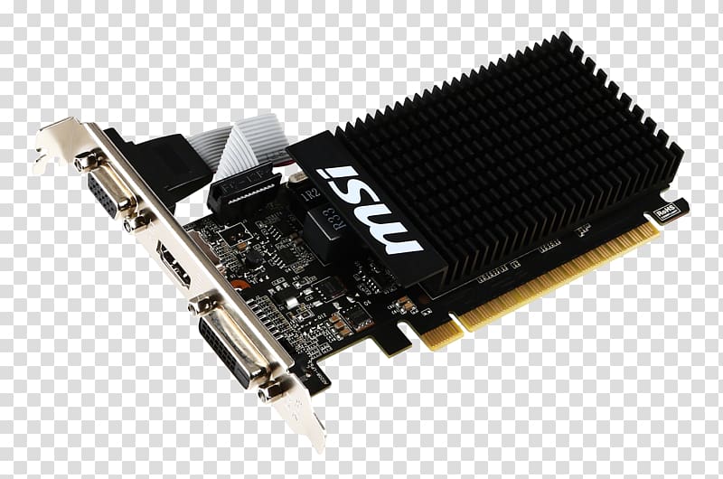 Graphics Cards & Video Adapters NVIDIA GeForce GT 710 Micro-Star International PCI Express, nvidia transparent background PNG clipart