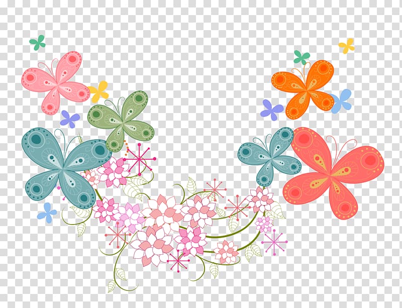 Butterfly Flower, butterfly material transparent background PNG clipart