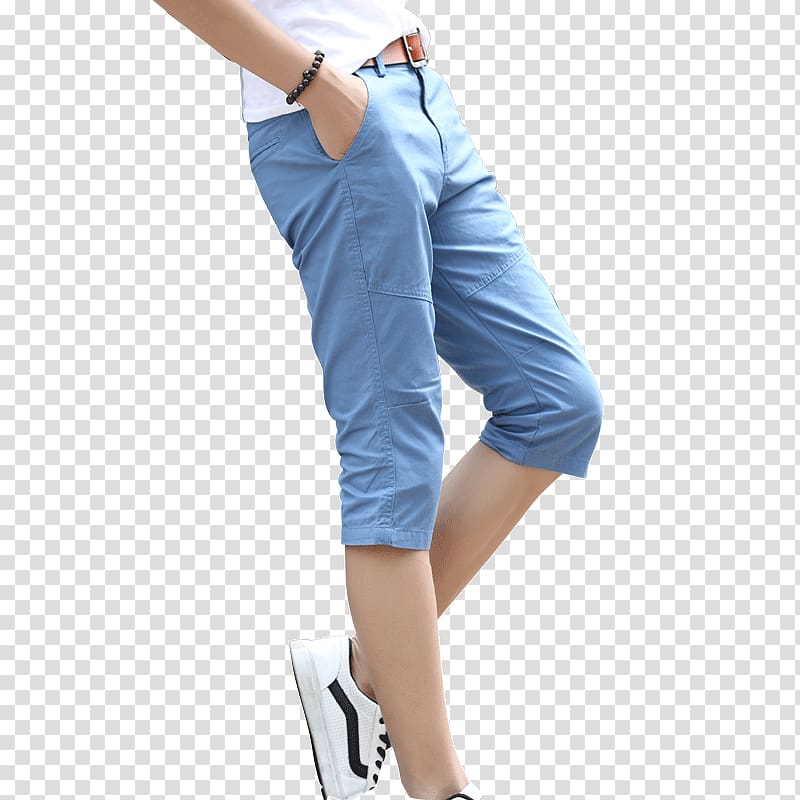 Capri pants Jeans Leg Waist, korean version transparent background PNG clipart