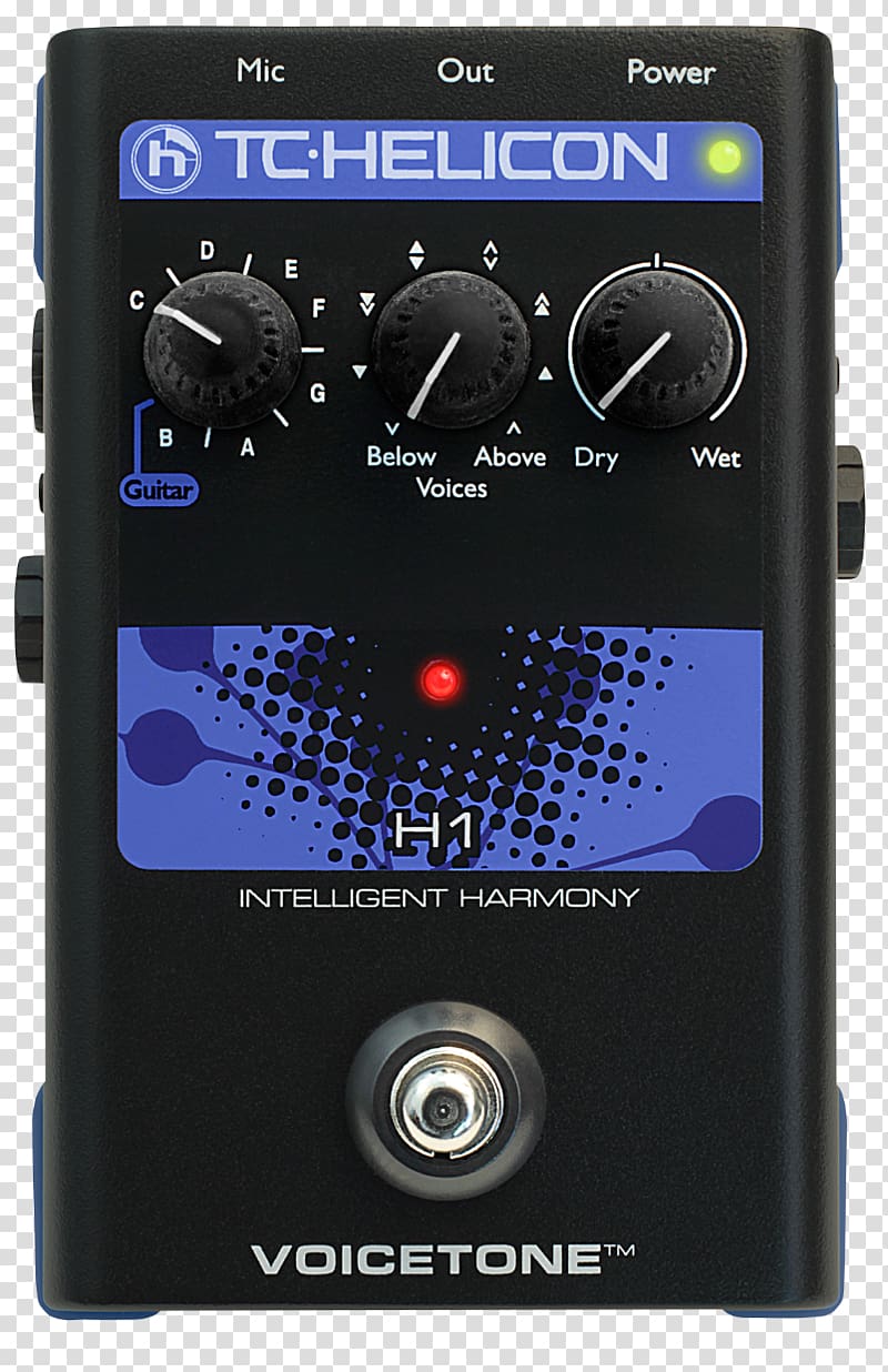 TC Helicon VoiceTone H1 TC-Helicon VoiceTone R1 Effects Processors & Pedals Vocal harmony, guitar transparent background PNG clipart