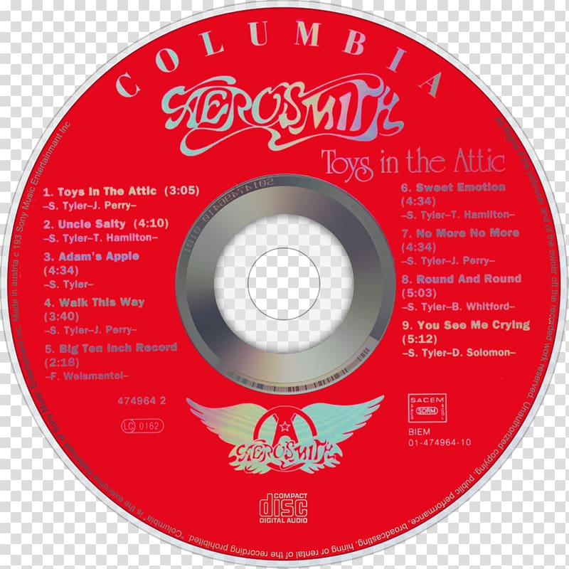 Aerosmith Compact disc Greatest Hits Classics Live I and II Toys in the Attic, aerosmith transparent background PNG clipart