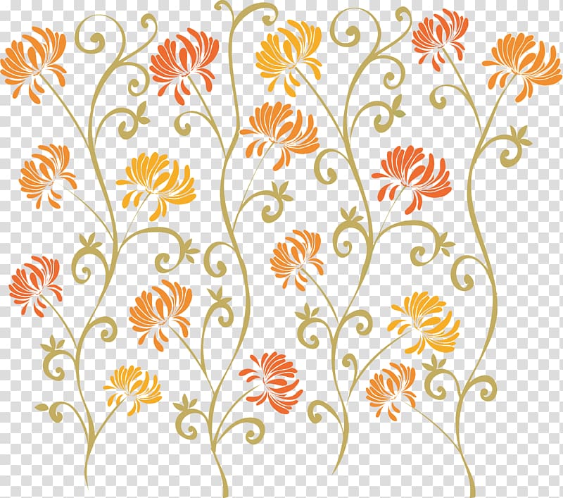Chrysanthemum Green Red Yellow, FLOWER PATTERN transparent background PNG clipart