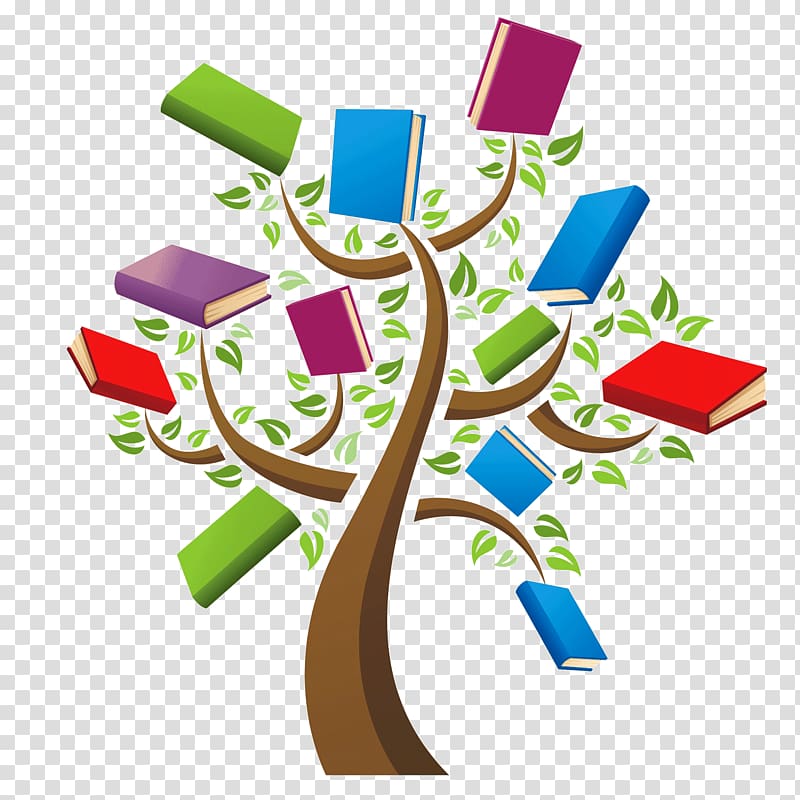 multicolored book family tree , Book Library Reading Tree , Vacation transparent background PNG clipart