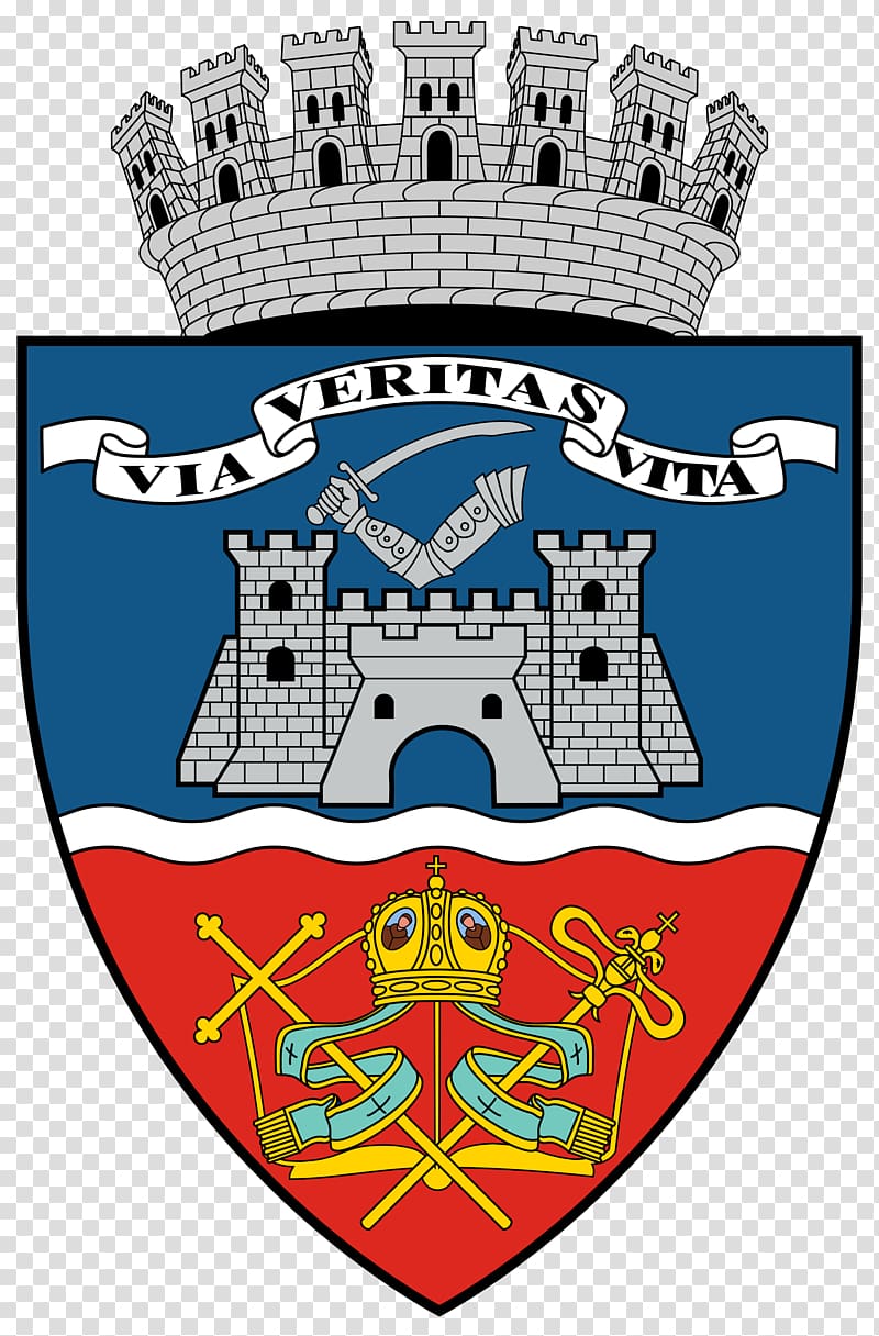 Coat of arms Arad City Hall Via et veritas et vita Wikipedia, towns along highway 66 transparent background PNG clipart