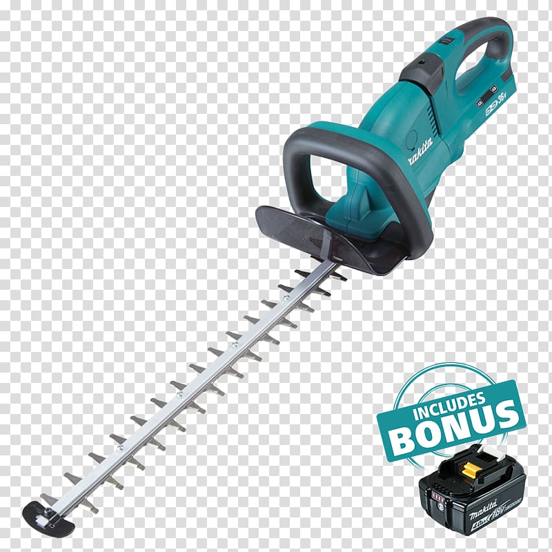 Hedge trimmer String trimmer Makita 18V Cordless, hedge trimmer transparent background PNG clipart