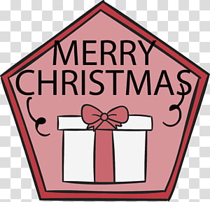 Christmas decoration Gift Christmas ornament, Pentagon pink gift box tag transparent background PNG clipart thumbnail
