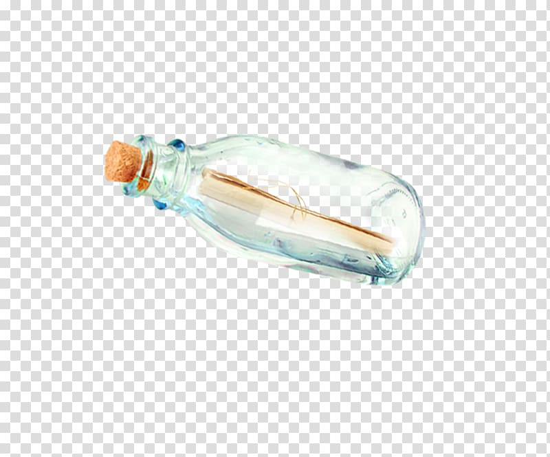 Glass bottle, drifting bottle transparent background PNG clipart