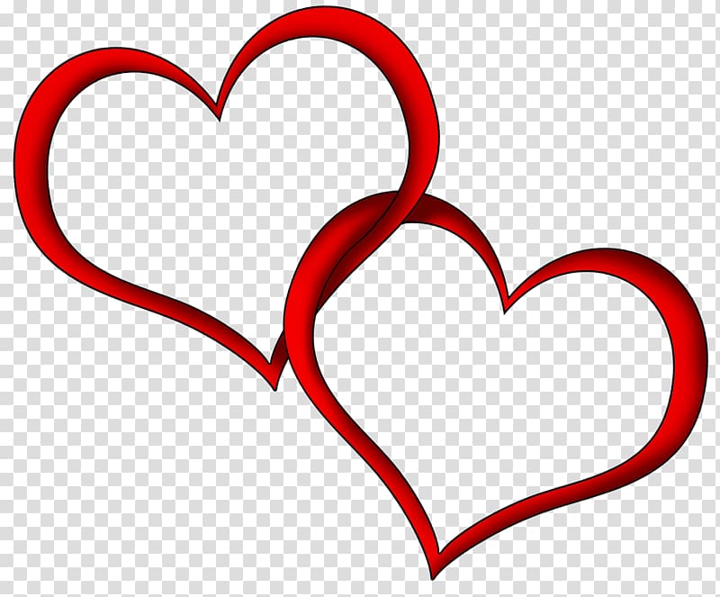 two big hearts transparent background PNG clipart