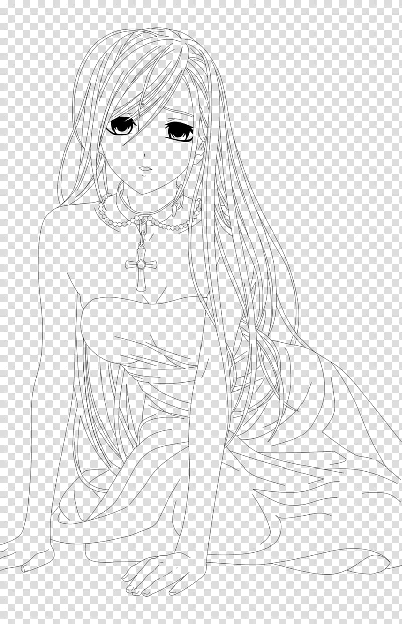 Hair Drawing Line art Sketch, anime vampire transparent background PNG clipart