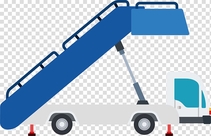 Airplane Car Airport Illustration, Blue truck transparent background PNG clipart