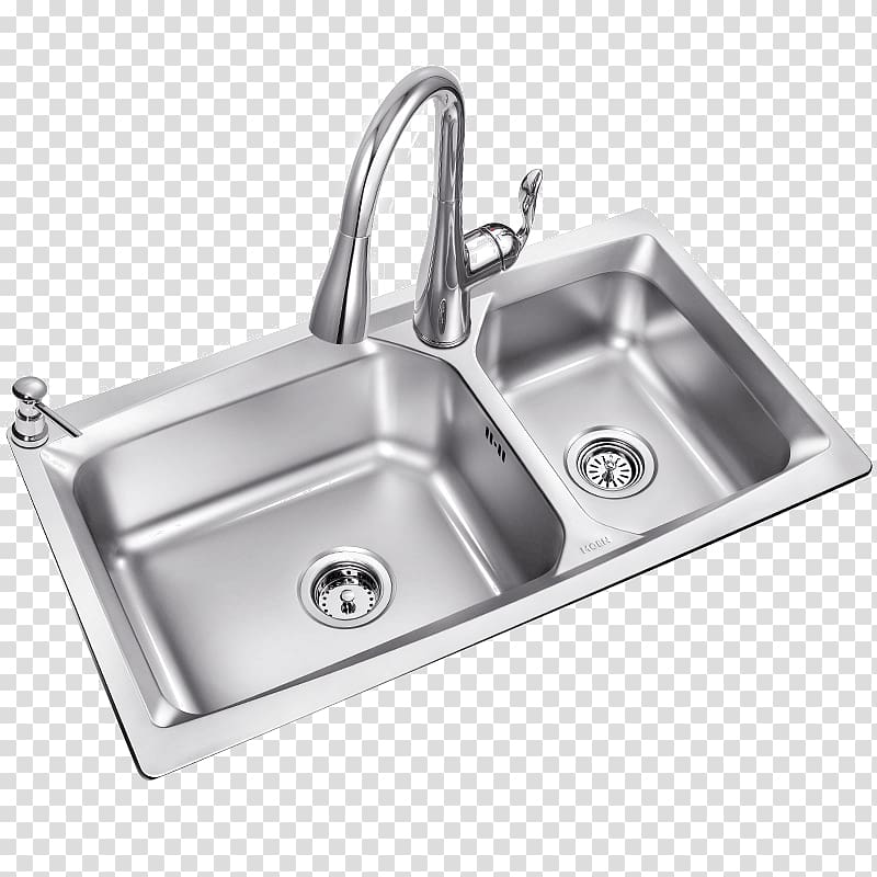 Kitchen Sink Du0159ez Dishwashing Stainless steel, Kitchen dishwashing sink double cell thick package transparent background PNG clipart