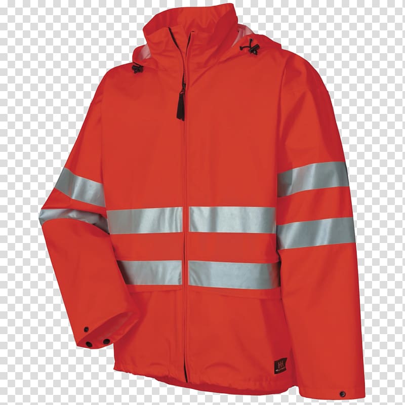 Helly Hansen Workwear Jacket High-visibility clothing Raincoat, jacket transparent background PNG clipart