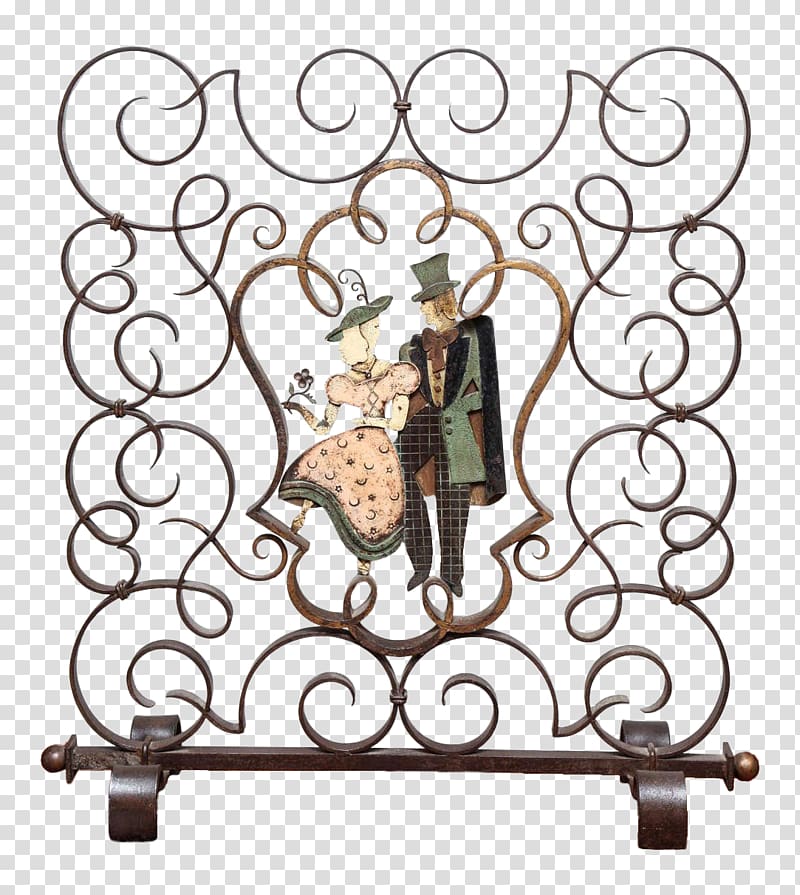 Fire screen Furniture Fireplace Decorative arts Wrought iron, art deco transparent background PNG clipart