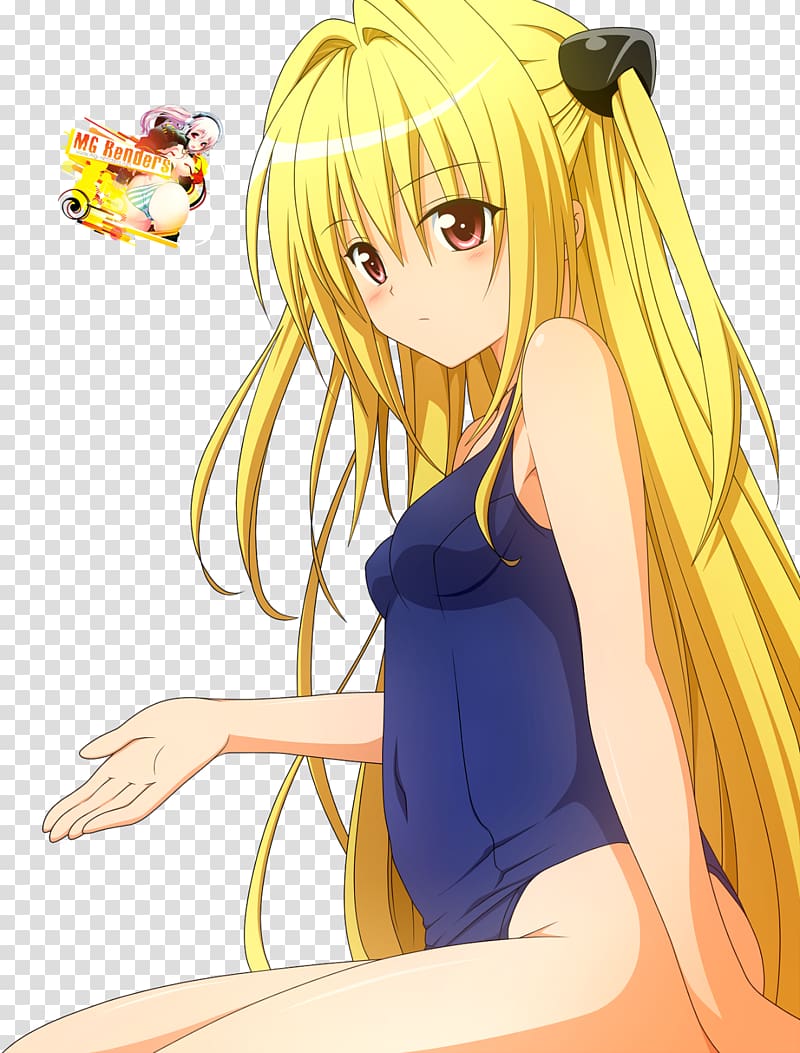 Blond To Love-Ru Hime cut Anime Hair, others transparent background PNG clipart