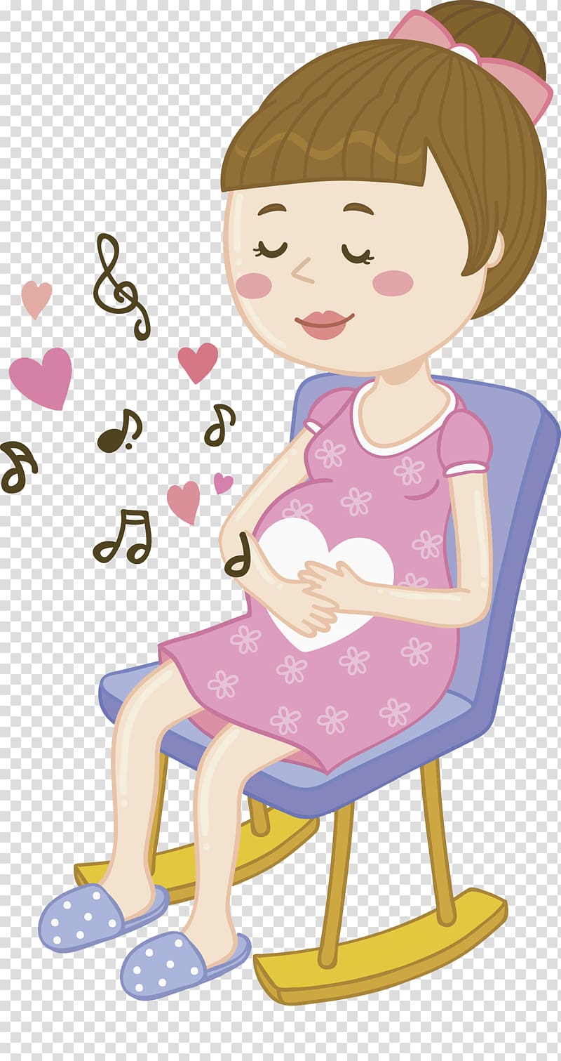 listen to music, pregnant woman transparent background PNG clipart