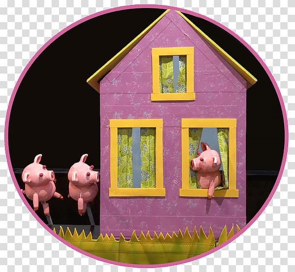 3 little pigs way sweet home Richmond Triangle Players Puppet Showplace Theatre, Big Bad Wolf The Three Little Pigs transparent background PNG clipart