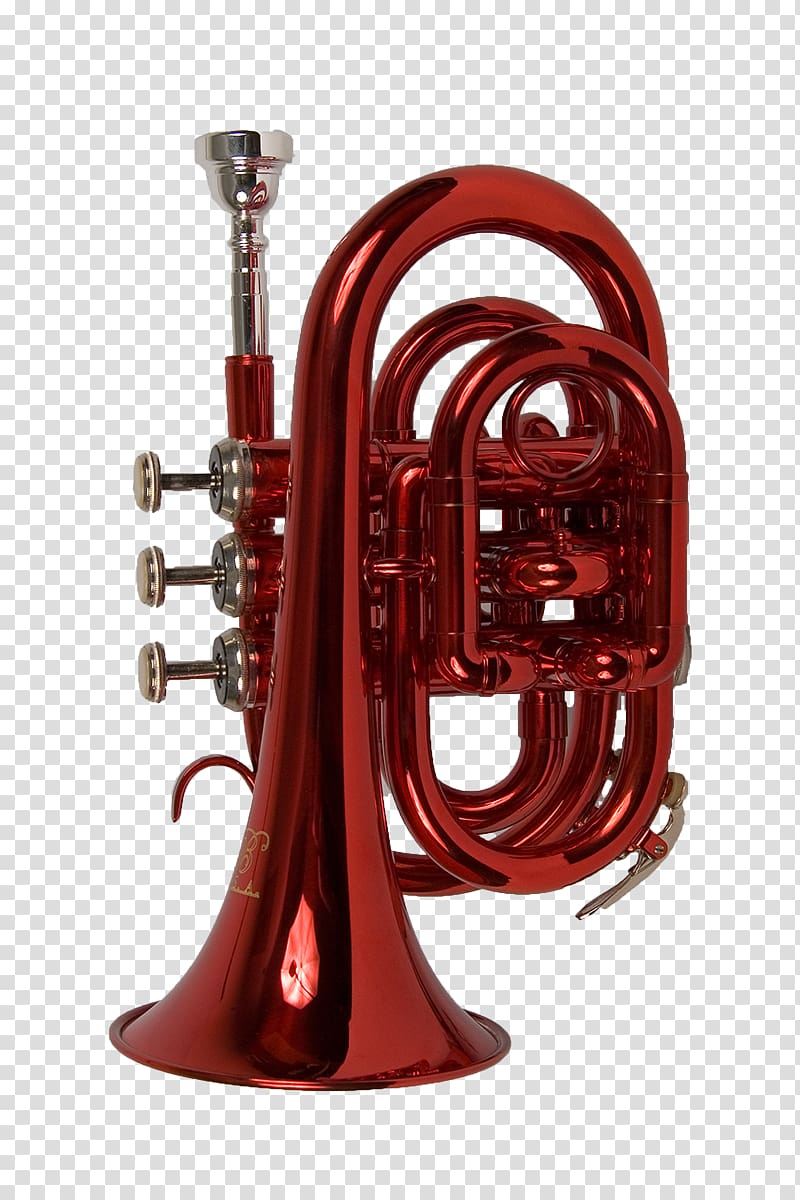 Cornet Saxhorn Pocket trumpet Bugle Flugelhorn, Pocket Trumpet transparent background PNG clipart