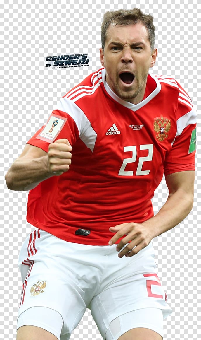 Artem Dzyuba Russia national football team 2018 World Cup Football player, Russia transparent background PNG clipart