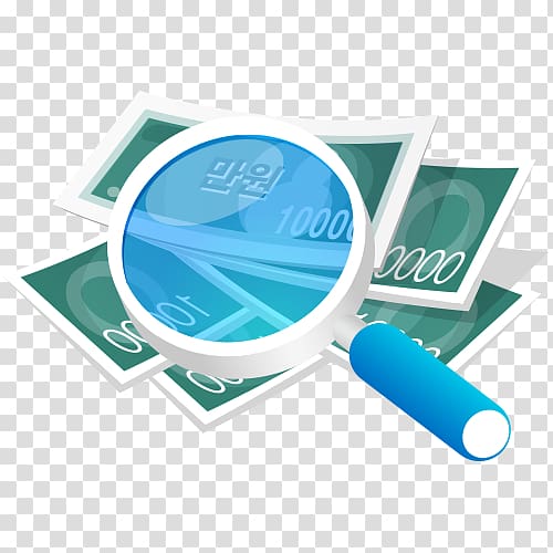 China Car Vehicle insurance Finance Money, Magnifying glass material banknote transparent background PNG clipart