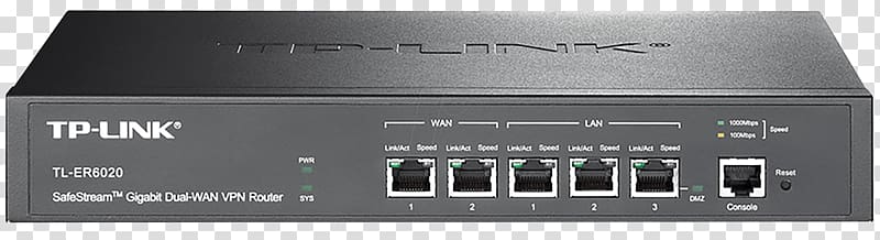 Router TP-Link SafeStream TL-ER6020 Gigabit Ethernet Wide area network, others transparent background PNG clipart