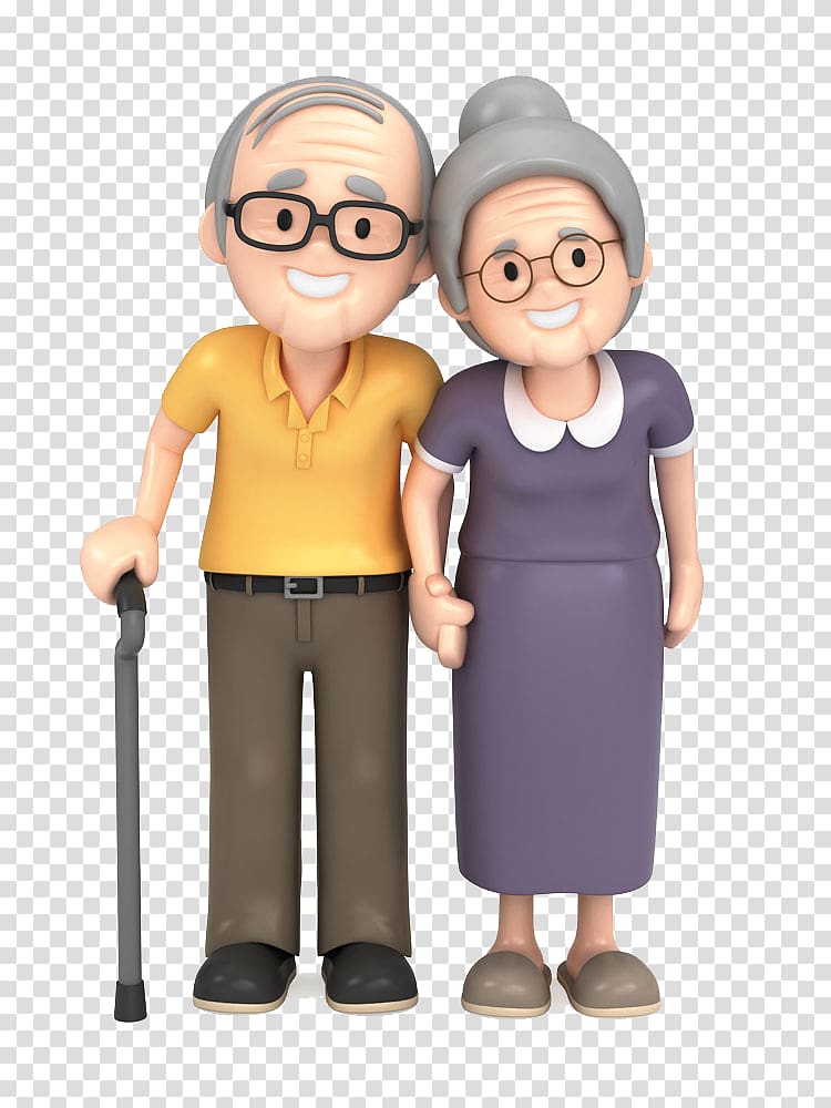 Clipart Helping Elderly Cartoon