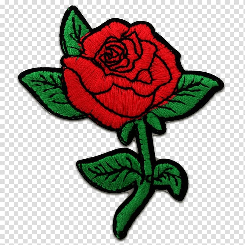 Embroidered patch Iron-on Embroidery Rose Clothing, rose transparent background PNG clipart