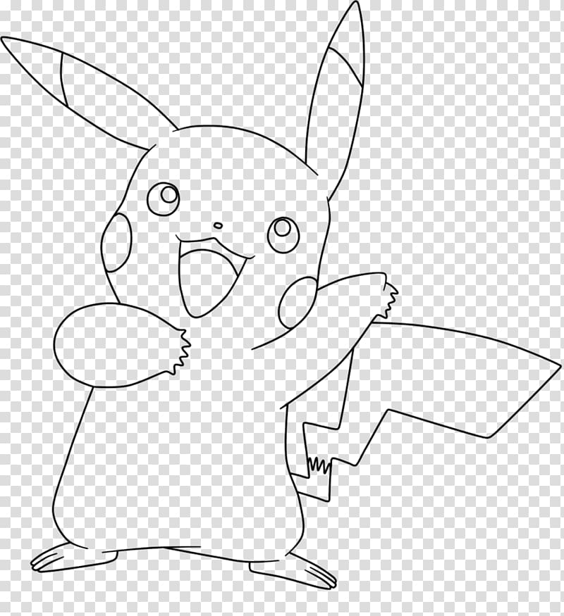 Coloring book Domestic rabbit Pikachu Drawing Pokémon, pikachu transparent background PNG clipart