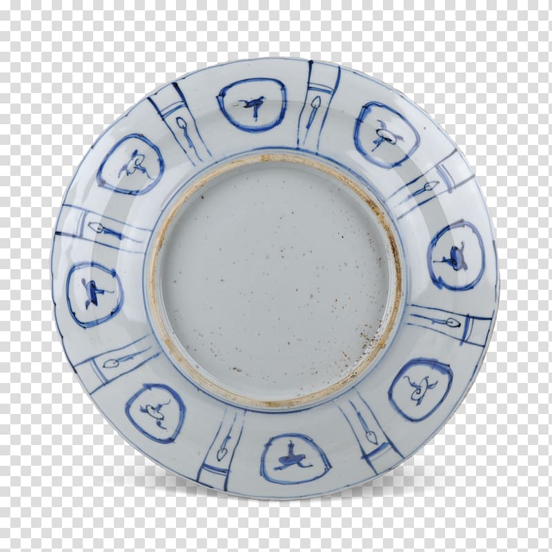 Plate Blue and white pottery Kraak ware Porcelain Underglaze, porcelain plate letinous edodes transparent background PNG clipart