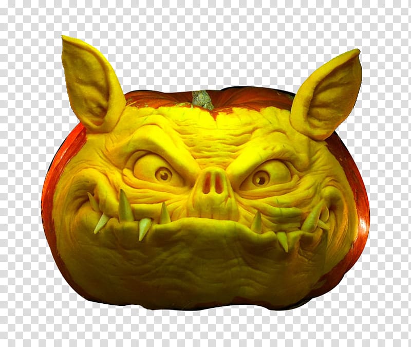 Pumpkin Jack-o-lantern Carving Halloween Sculpture, Halloween Pumpkin Carving transparent background PNG clipart