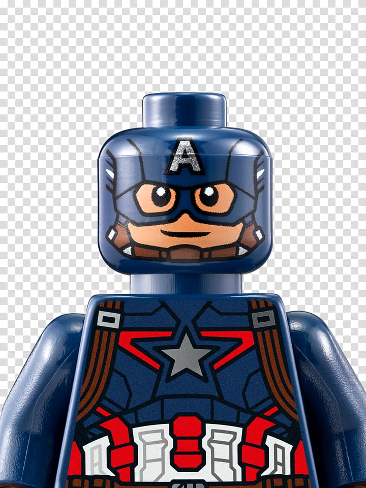 Captain America Lego Marvel\'s Avengers Lego Marvel Super Heroes Lego minifigure, captain america transparent background PNG clipart