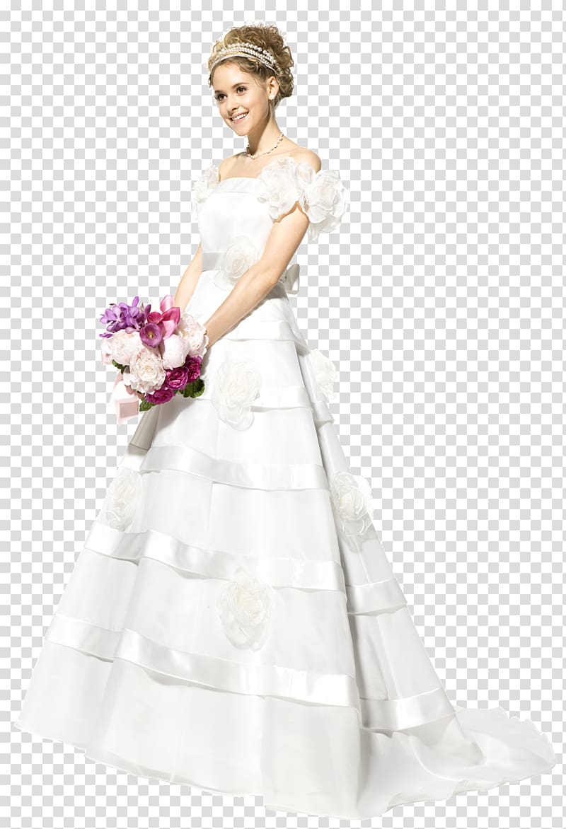 Wedding dress Wedding invitation Bride, Wedding dress transparent background PNG clipart