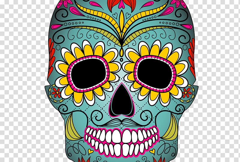 Calavera Day of the Dead Skull , Day Of The Dead transparent background PNG clipart
