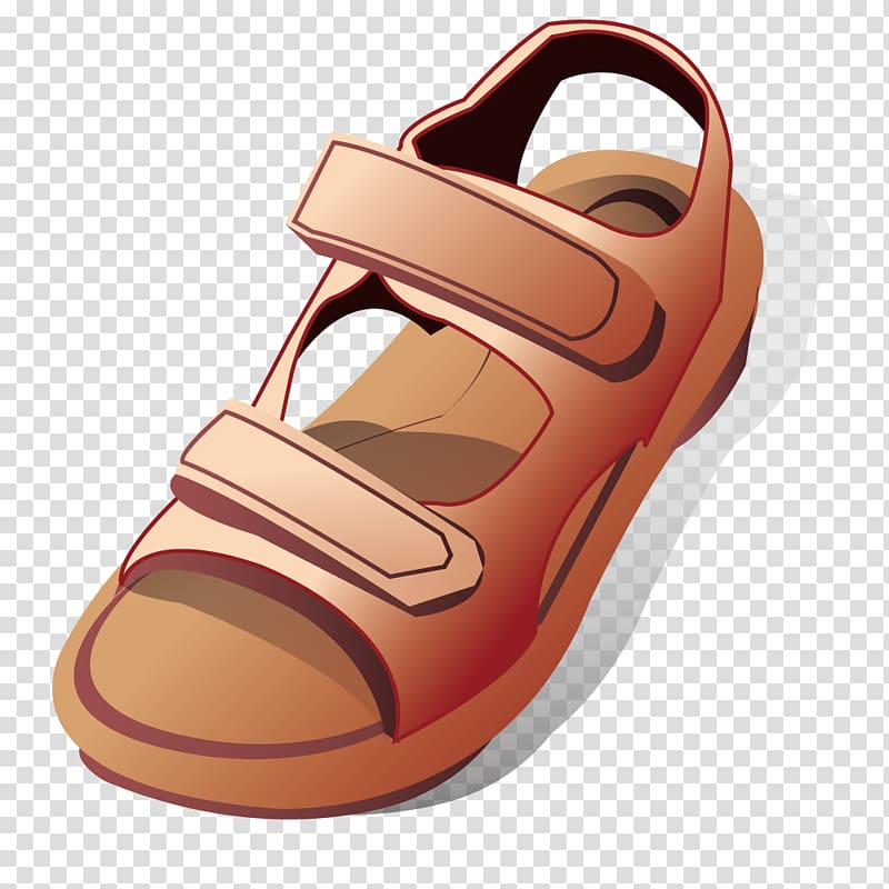 Sandal Shoe Flip-flops Euclidean , Hand-painted sandals cartoon transparent background PNG clipart