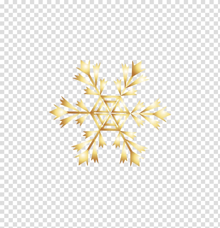Snowflake Computer file, Golden snowflakes transparent background PNG clipart