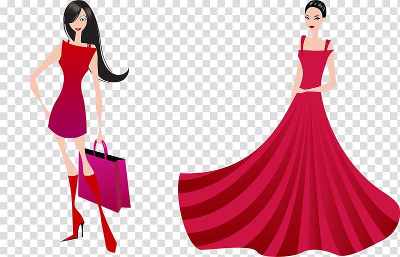 Red Model transparent background PNG clipart