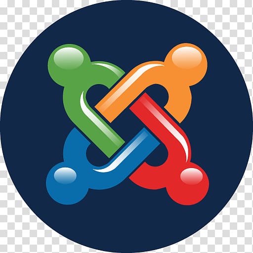 orange, red, blue, and green chain illustration, symbol logo, Joomla transparent background PNG clipart