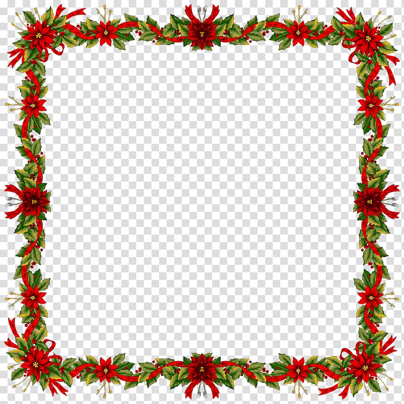 christmas borders logo transparent background PNG clipart