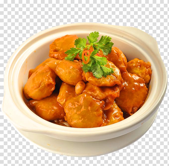 cooked food on bowl, Pakora Chicken curry Kentucky Fried Chicken Popcorn Chicken Chicken nugget, Chicken curry transparent background PNG clipart