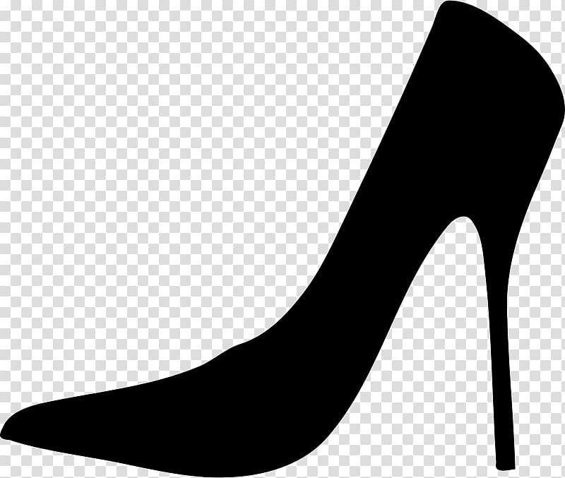 black high heel shoe illustration, Shoe High-heeled footwear Stiletto heel, cartoon shoes transparent background PNG clipart