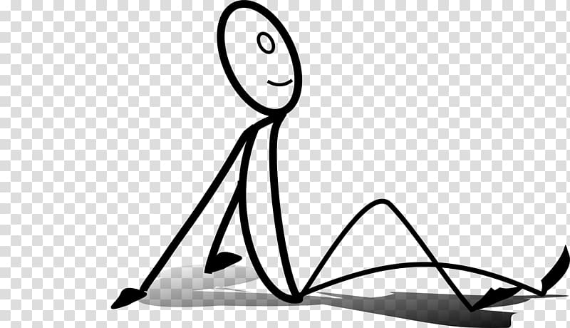Stick figure Sitting , relax transparent background PNG clipart